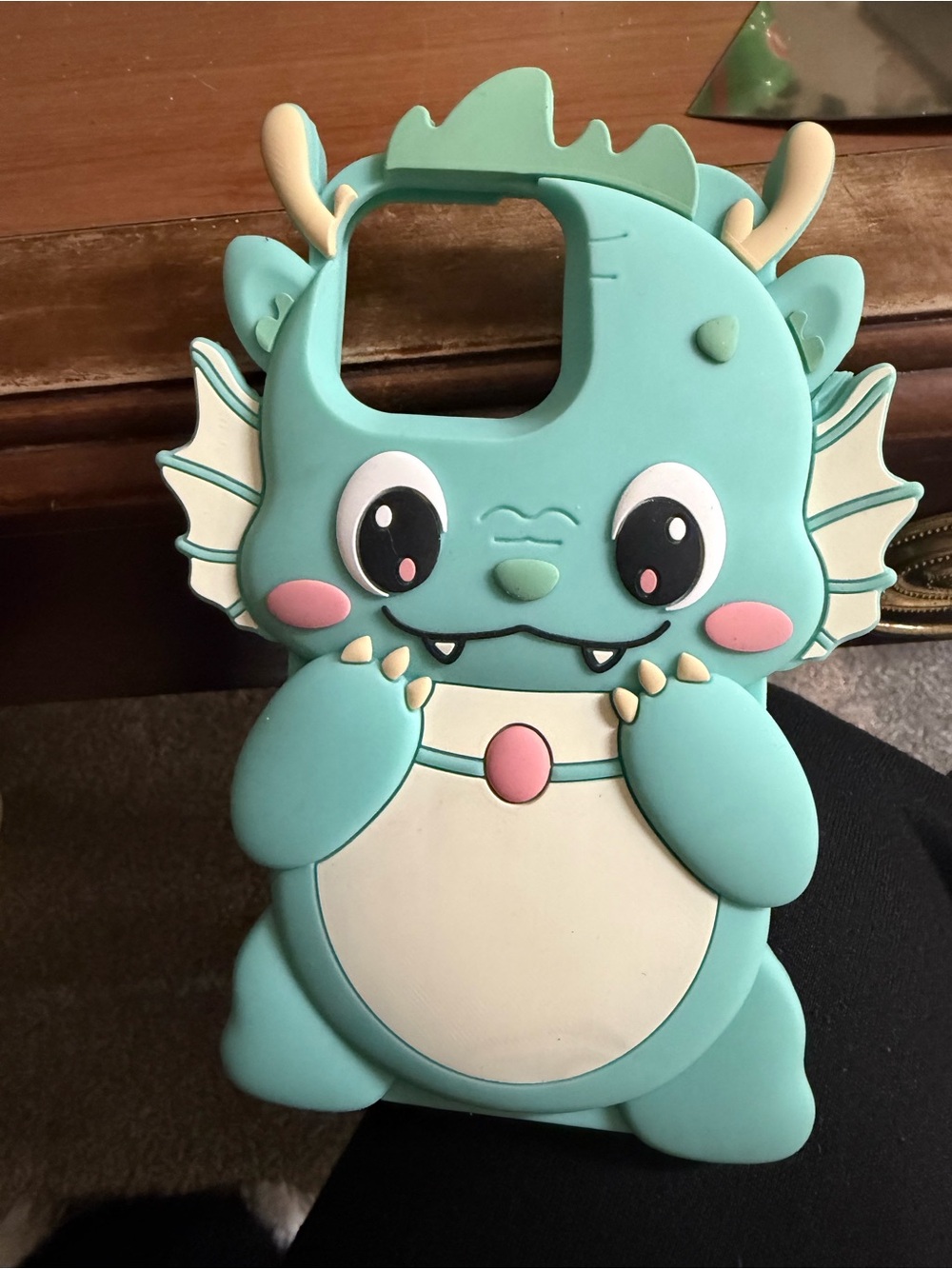 Kids Cute Dragon Phone Case in Teal - Brand